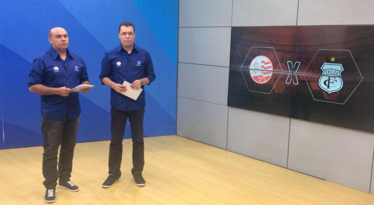 Transmissão será comandada por Aroldo Costa e Maciel Júnior. Foto: Tiago Morais/TV Jornal